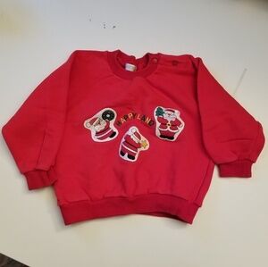 2 for 25! Red Christmas Sweatshirt 100% Cotton 24M